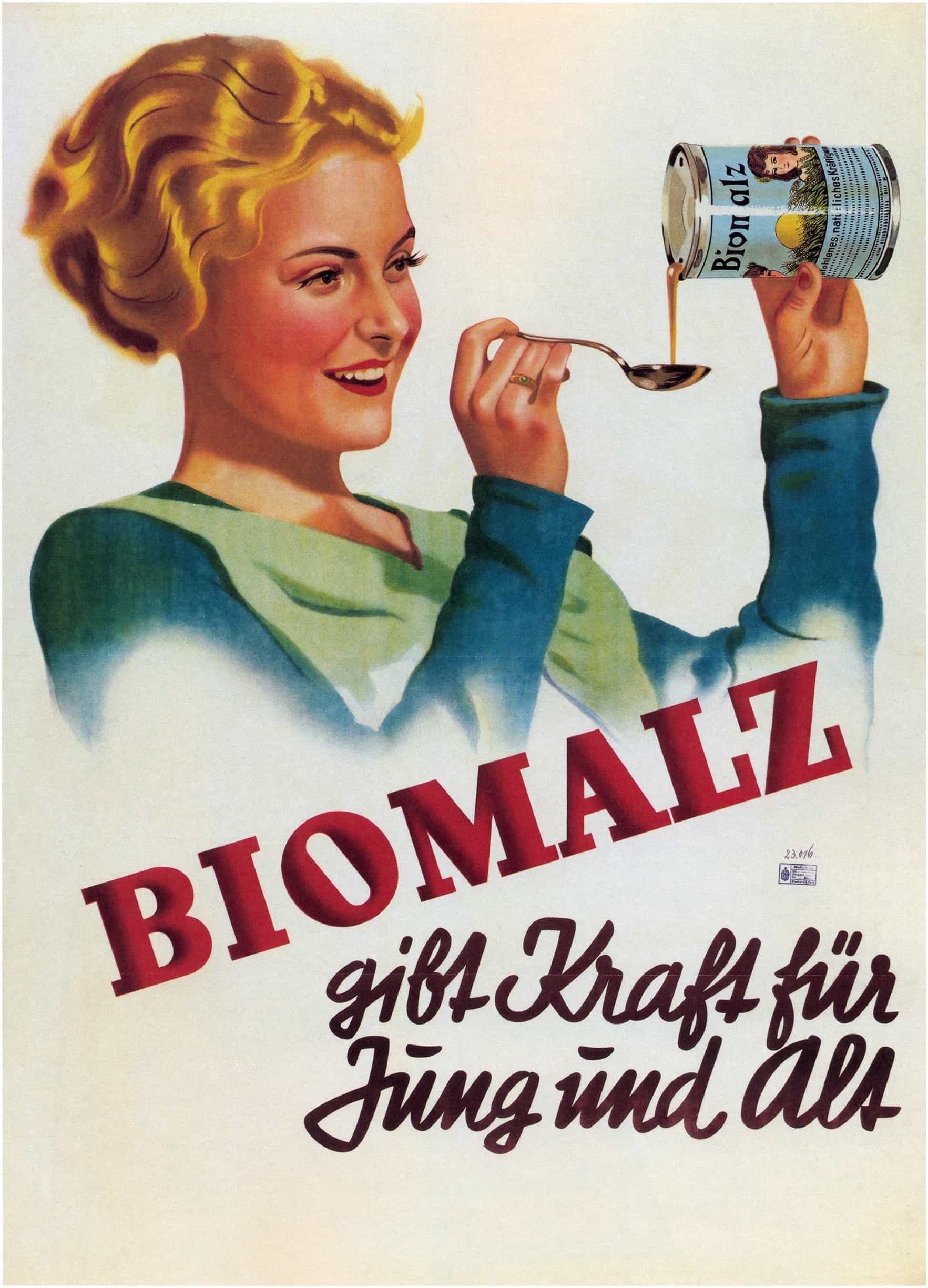 Nacnic Vintage Poster Annuncio Vintage Biomalz Formato A3 
