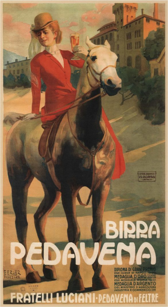 Birra Pedavena Italian Vintage Beer Poster