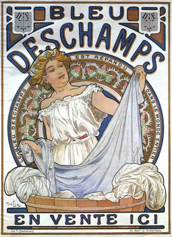 Alphonse Mucha Poster Bleu Deschamps 1897
