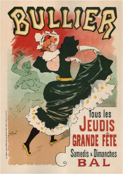 Bullier Theater Vintage Poster Art Nouveau Style 1899