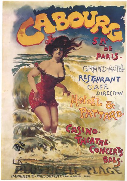 Cabourg France Grand Hotel Vintage Travel Poster