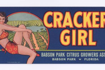 Vintage Fruit Labels, Cracker Girl