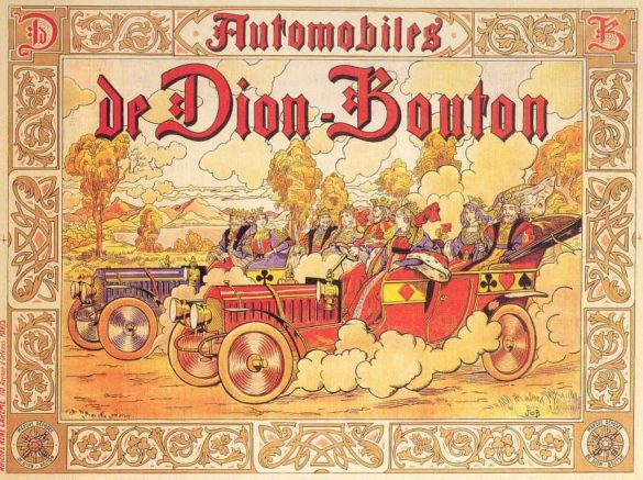 De Dion Bouton Vintage Automobile Poster dated 1883