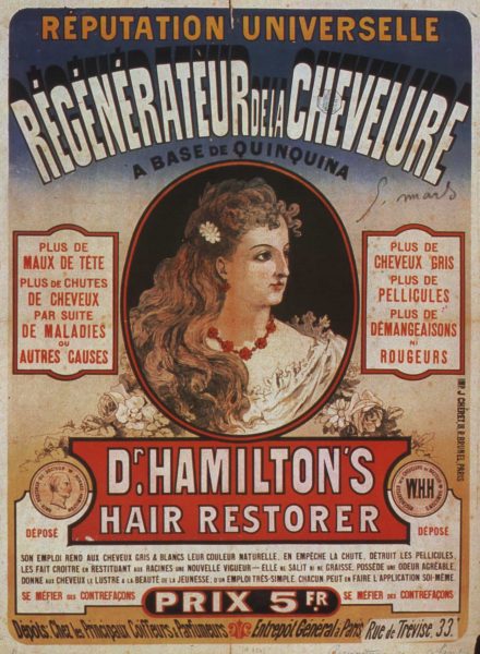 Dr Hamiltons Hair Restorer Vintage Advertising Poster