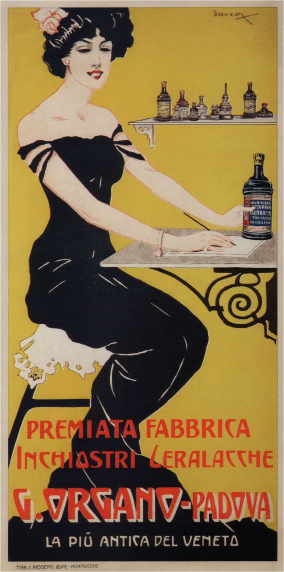 Vintage Italian Art Nouveau Poster