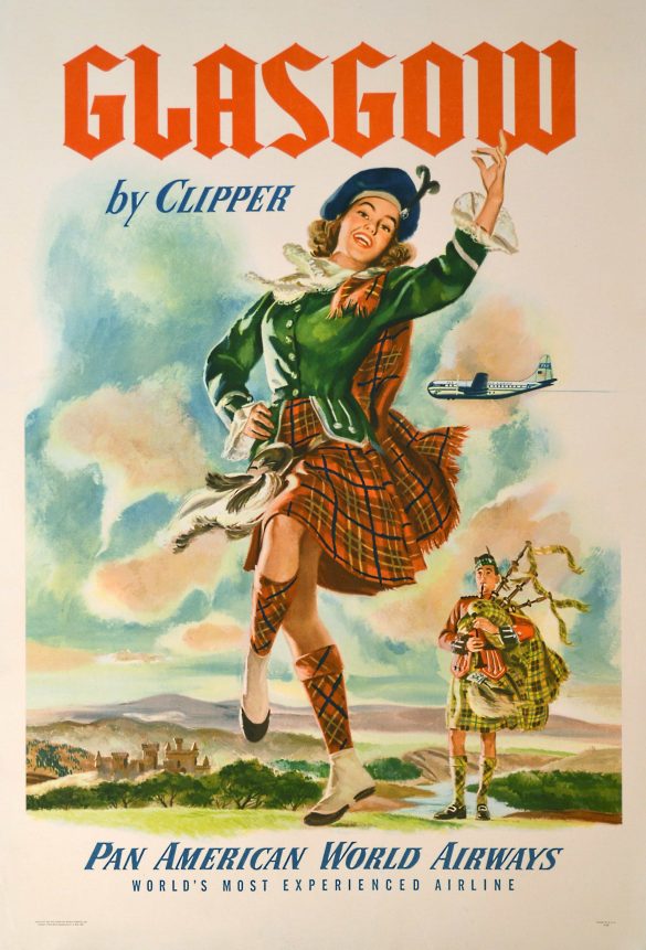 Glasgow by Clipper Vintage Scotland Poster