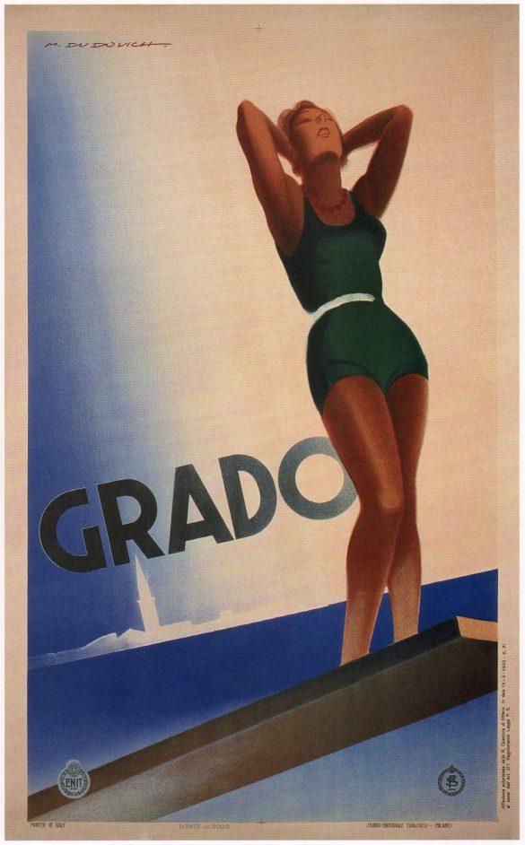 Grado Italy, Vintage Italian Poster, 1933