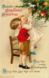 Vintage Holiday Postcard: Hearty Christmas Greeting