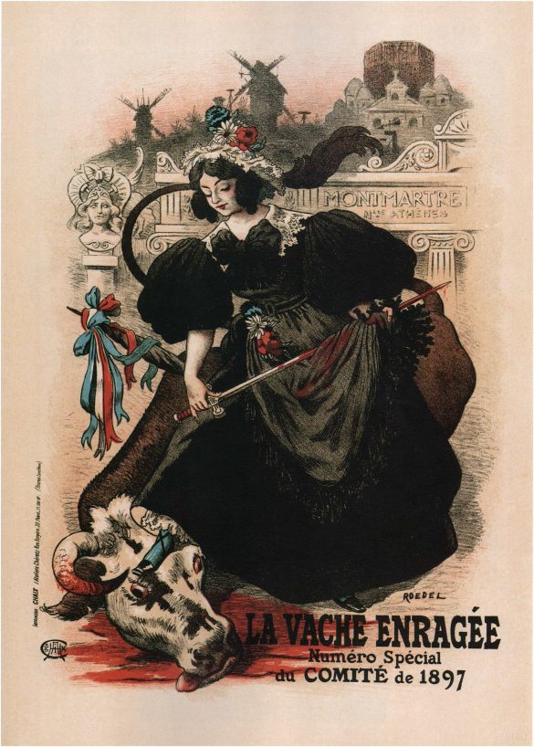 1897 La Vache Enragee French Vintage Magazine Cover