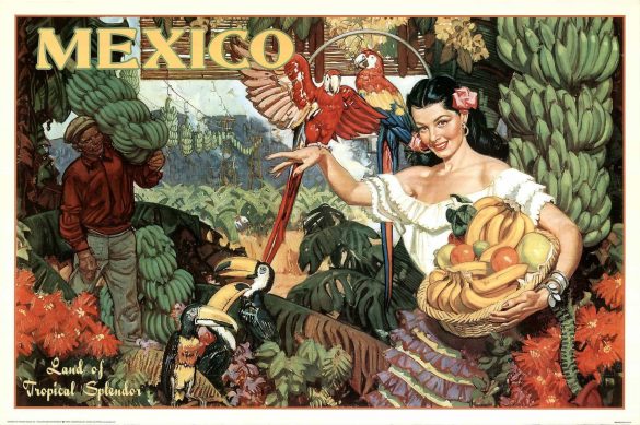 Travel Posters Vintage Mexico Land of Tropical Splendor