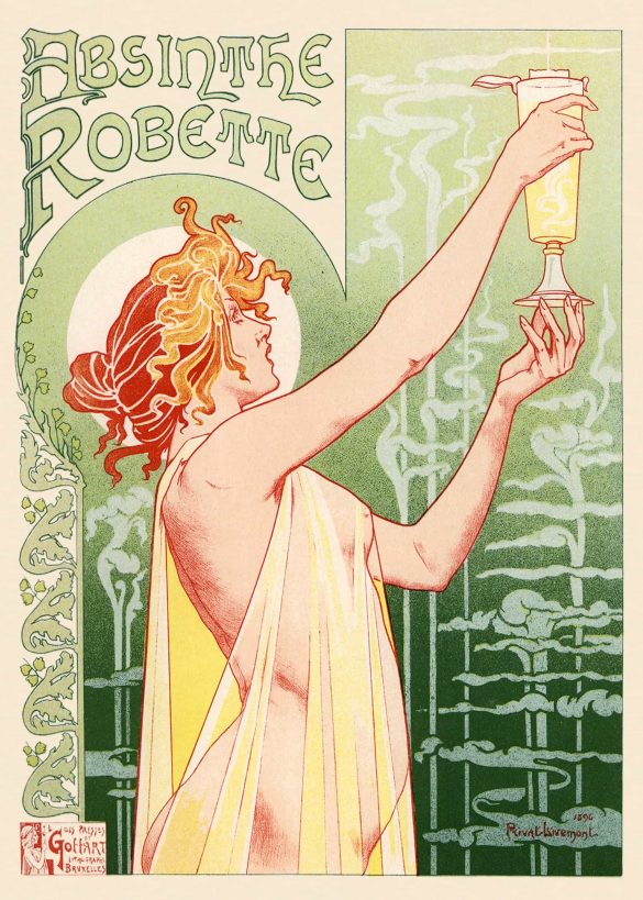 Henri Privat Livemont Absinthe Robette Poster 1896