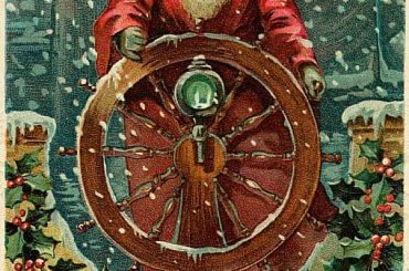 Sailor Santa Claus Vintage Style Christmas Cards
