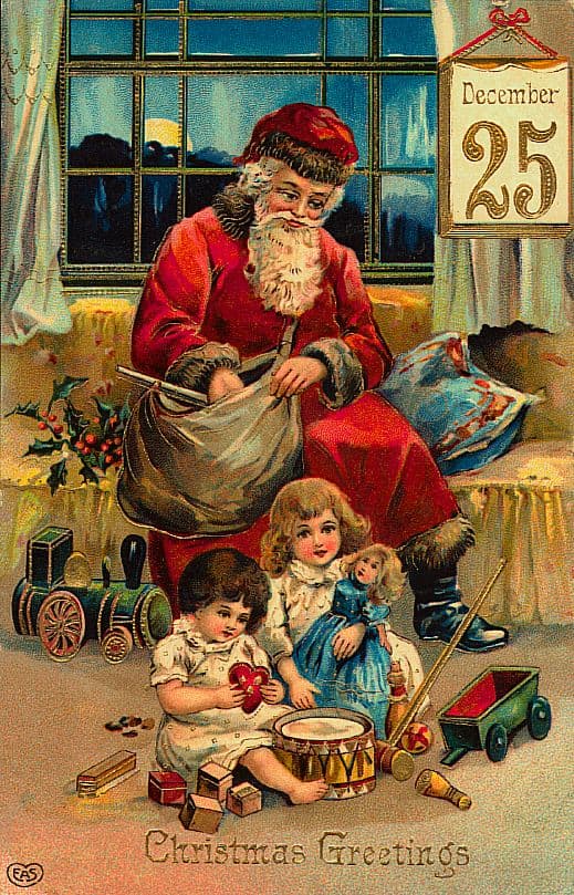 Santa Claus Vintage Christmas Greetings