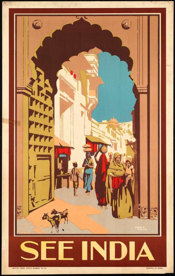 See India 1910 Vintage India Poster