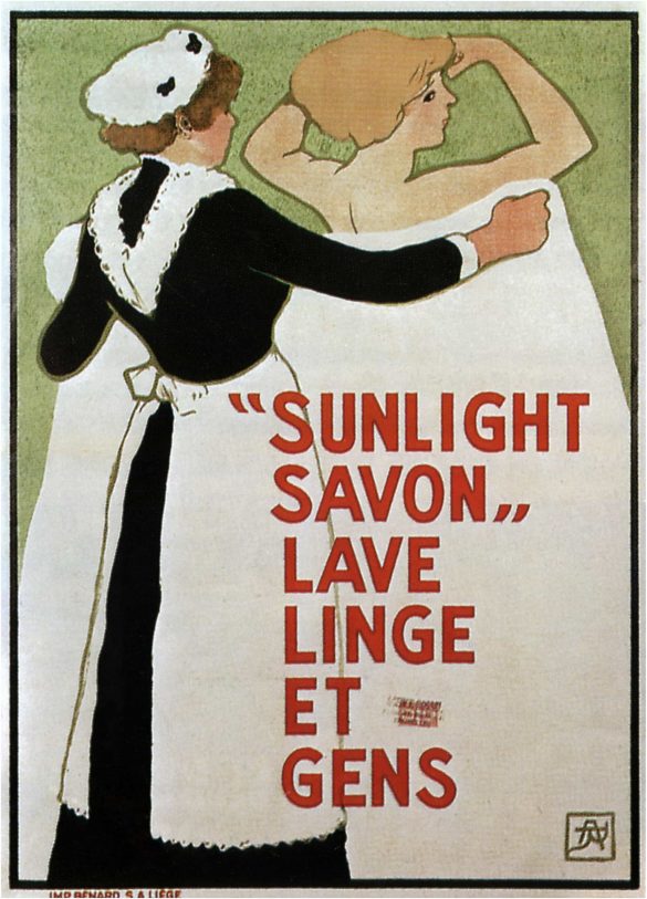 Sunlight Savon, 1910 Vintage Art Nouveau Poster by Armand Rassenfosse
