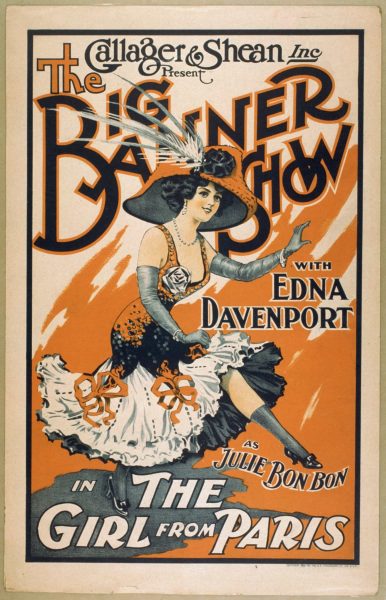 The BIG Banner Show the Girl From Paris Vintage Theater Poster