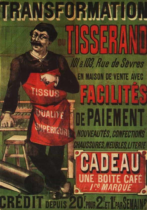 French Vintage Poster Transformation Du Tisserand 1842