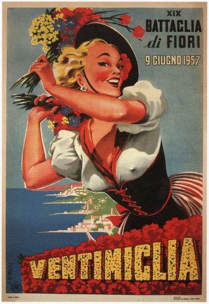 Ventimiglia Retro Tourism Poster