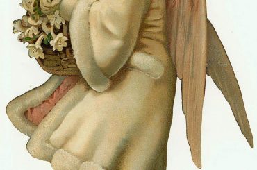 Victorian Angel in "Robe" Vintage Christmas Clip Art