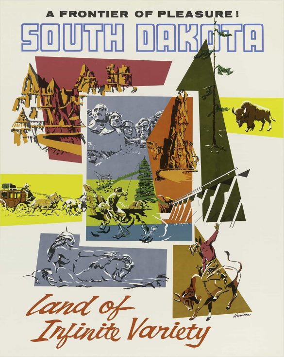 South Dakota, Land of Infinite Variety Wall Art Poster by Hanson, 1955