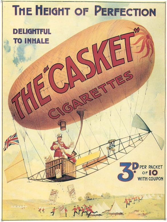 The Casket Cigarettes Air Balloon Vintage Cigarette Ad