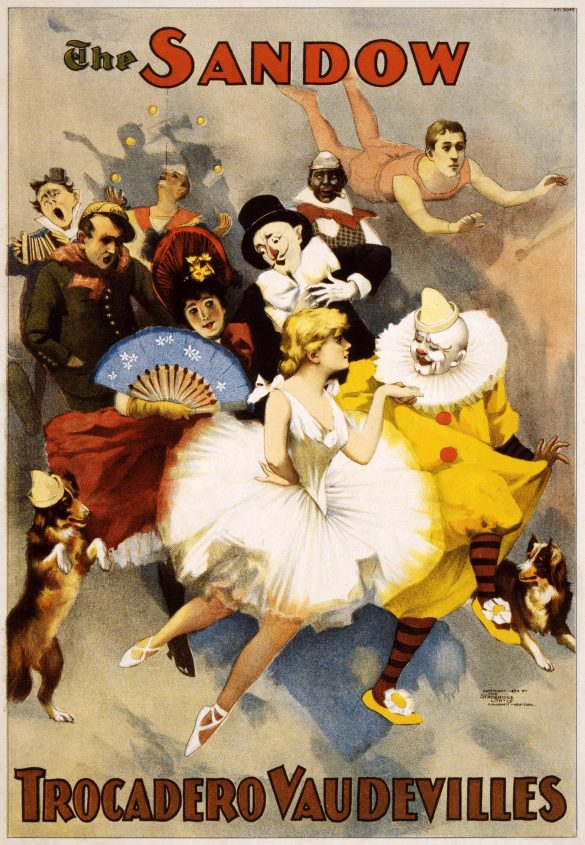 The Sandow Trocadero Vaudevilles Old Musical Poster