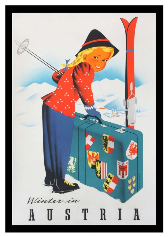 Winter in Austria Poster circa 1940s