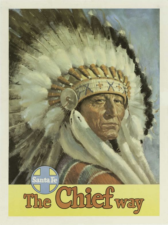 The Chief Way Santa Fe Wall Art Vintage Poster