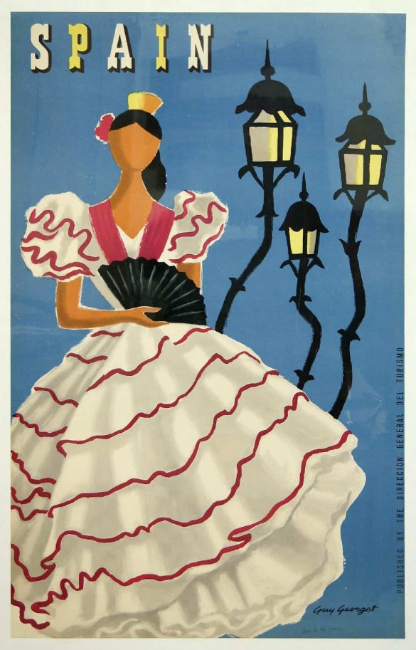Vintage Spain Poster by Guy Georget, 1950s
