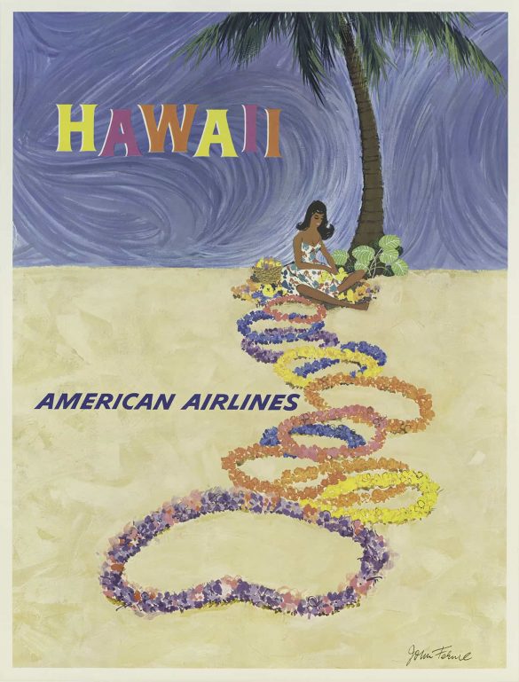 American Airlines, Vintage Poster Hawaii by John Fernie