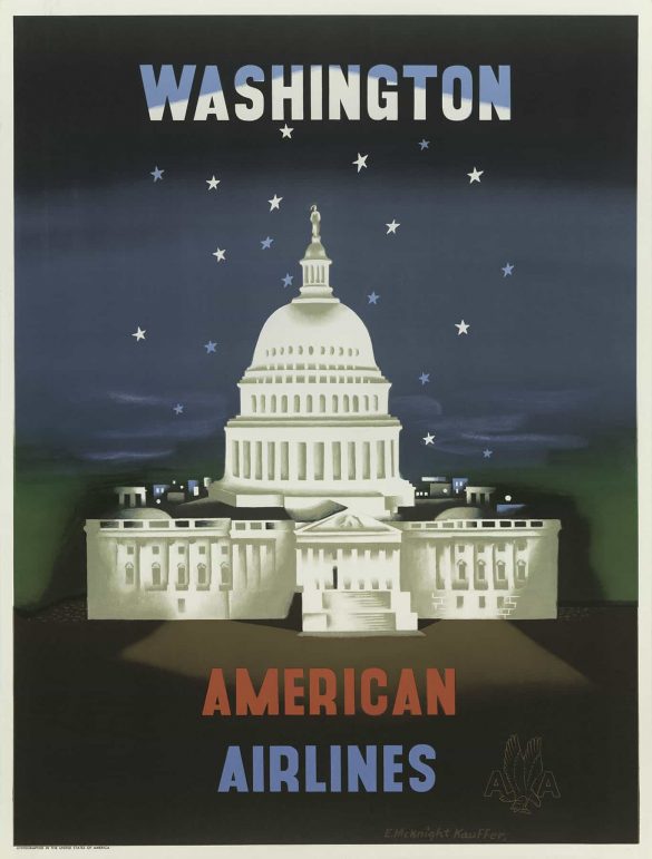 1950s Washington DC Poster by American Airlines