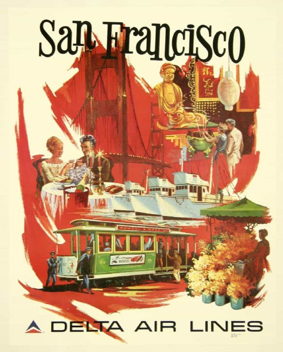 Delta Air Lines San Francisco Poster