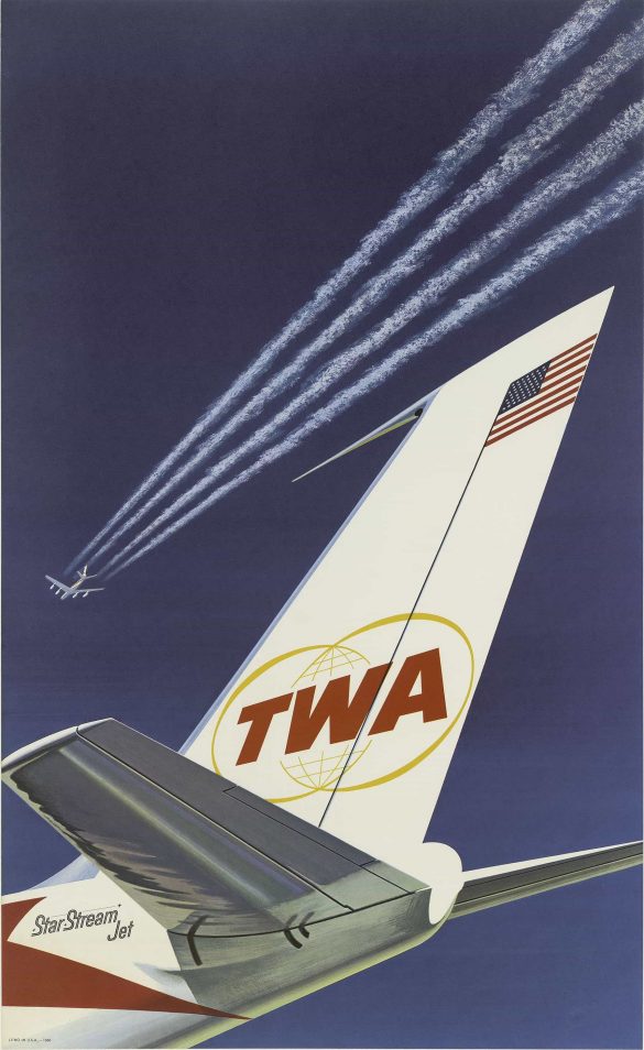 TWA Star Stream Jet Poster